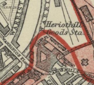 Old map showing Catherine Place.