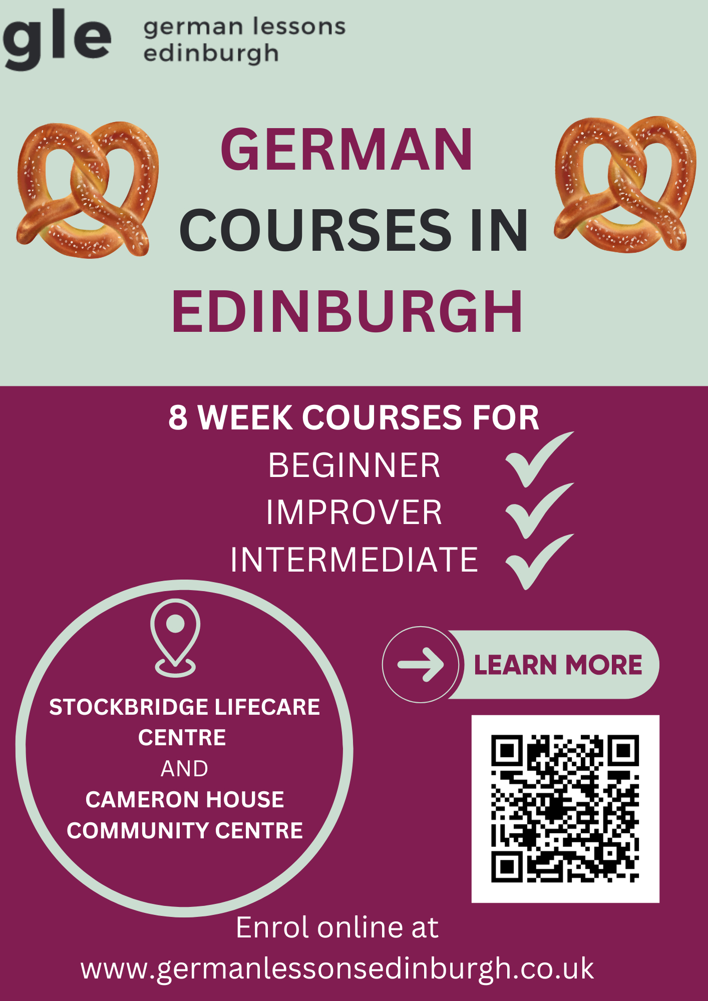 German Lessons Edinburgh advert