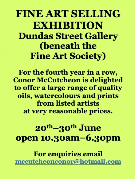 Fine-art selling exhibition advert
