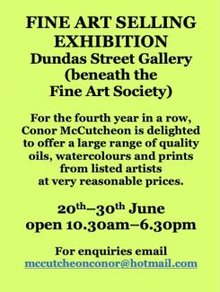 Fine-art selling exhibition advert