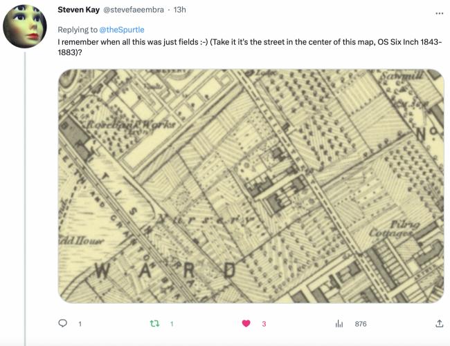 TWEET INCLUDING OLD MAP