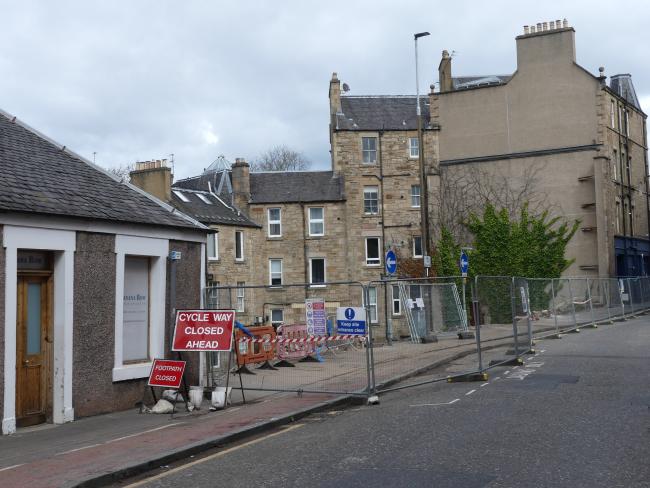 View of demolition site